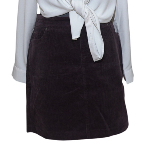 S.C. & Co. Dresses & Skirts - S.C. & Co. Women's Pull on Stretch Corduroy Skirt Black Sz L 5-Pocket Cotton EUC